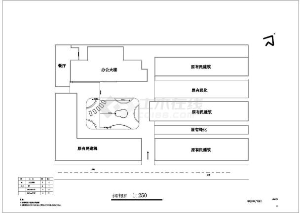 街道办事处广场景观工程设计施工图-图一