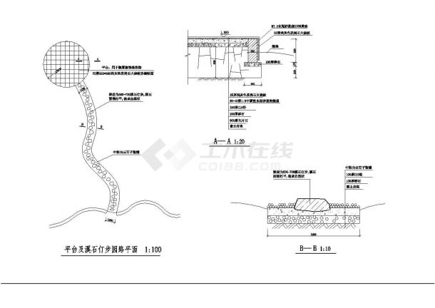 [浙江]街头绿地景观园建工程施工图-图一