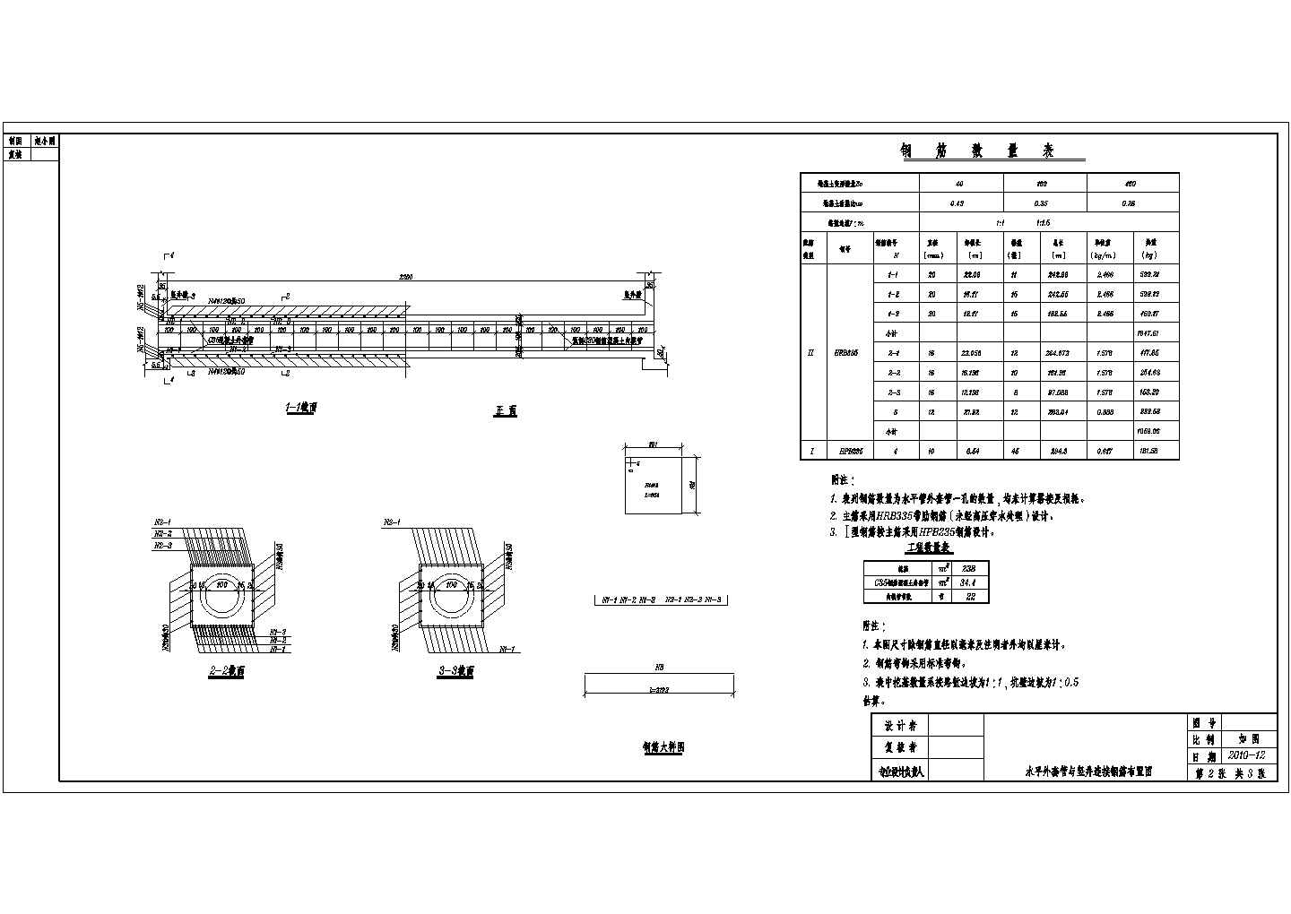 高铁路基1-φ1.0m钢筋混凝土倒虹吸设计图