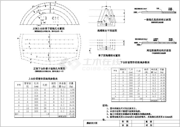 [贵州]铁路隧道钻爆设计图-图二