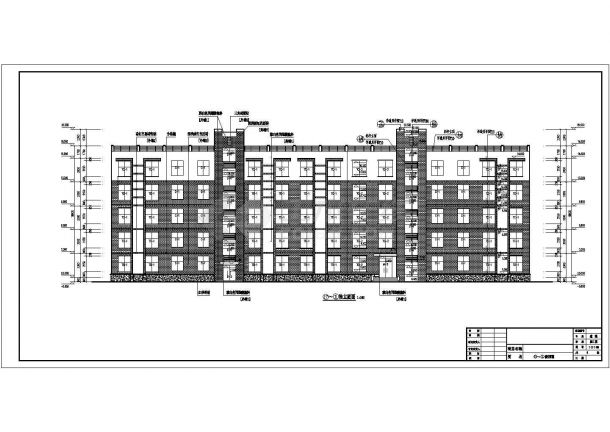 五层砖混结构学生宿舍楼建筑结构施工图-图二
