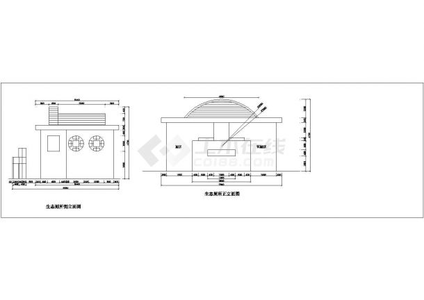 生态厕所CAD施工图-图一