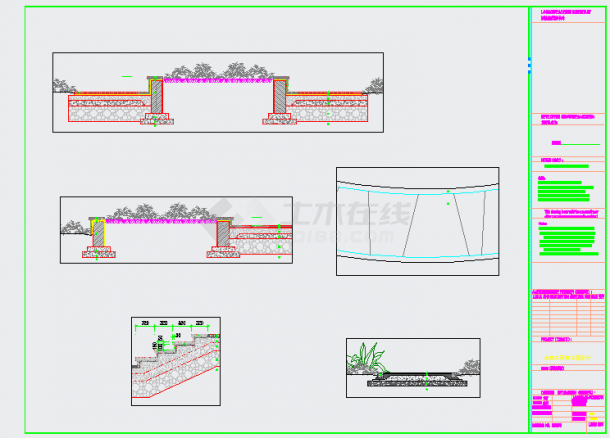 街头小游园景观工程施工图-图一