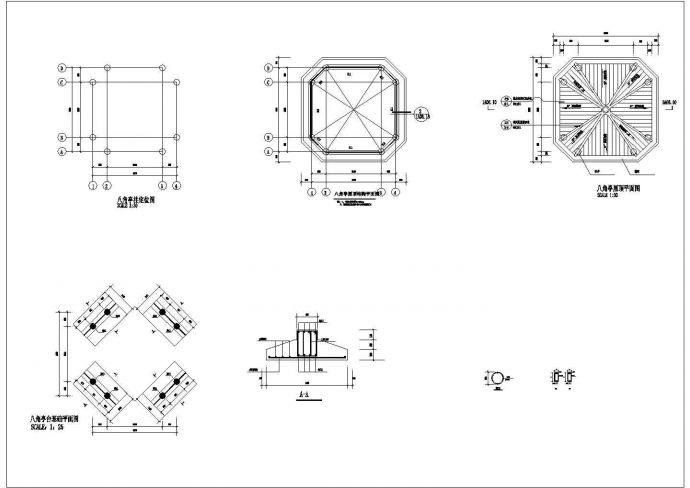 某八角亭CAD设计图_图1