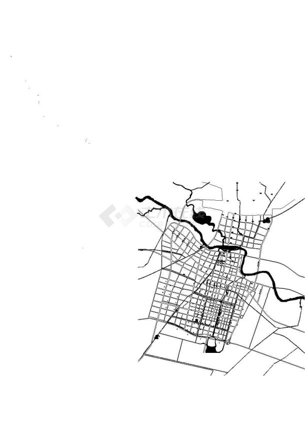 中等偏重型24m宽四车道城市支路设计图，116张CAD-图一