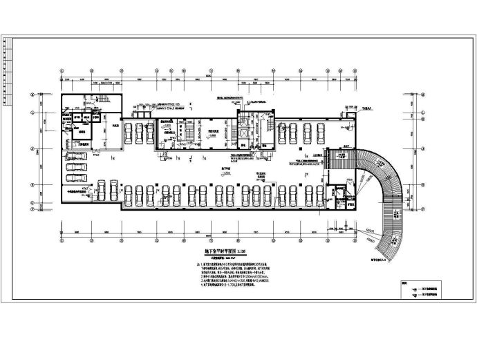 某人防地下室平时战时平面布置建筑施工图_图1