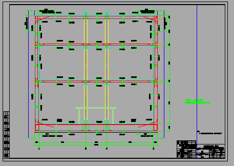 轨道交通地铁工程双柱三跨现浇箱型结构地下三层中间风井设计图，93张CAD-图二