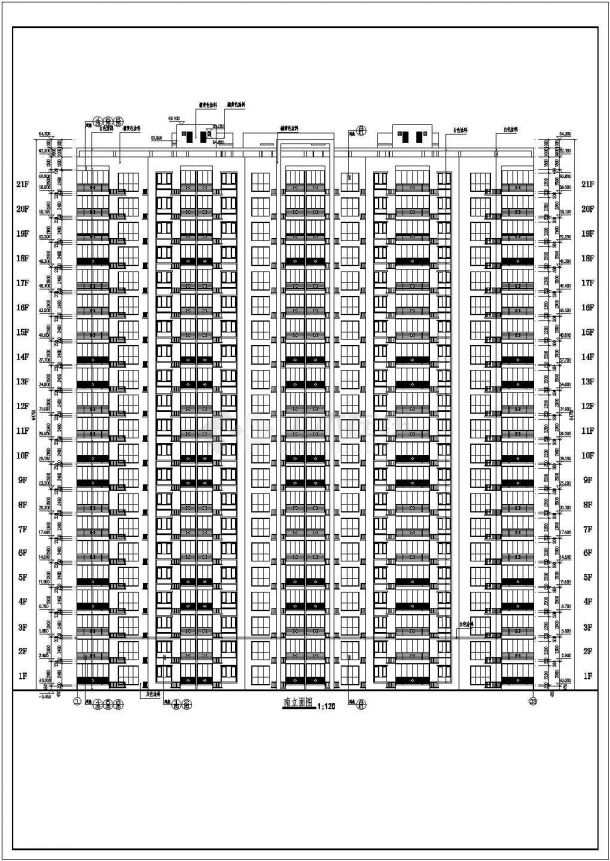 霸州市21层框架结构住宅建筑设计施工图-图一