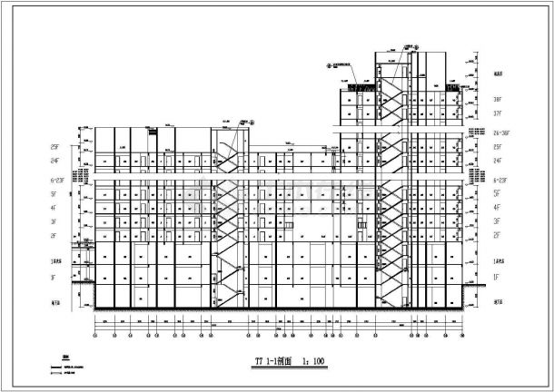某地38层剪力墙结构商住楼建筑设计方案图-图二