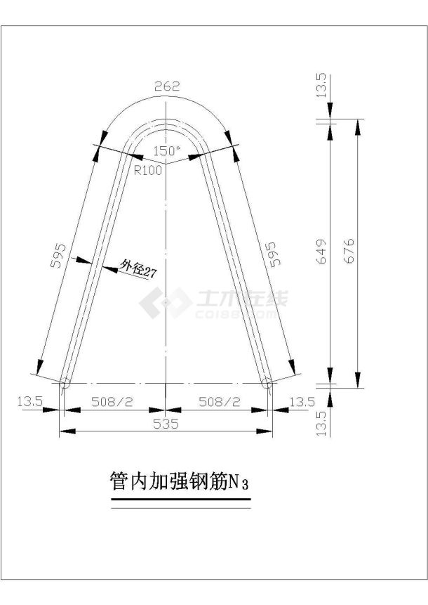 福建某钢管混凝土系杆拱桥设计图-图二