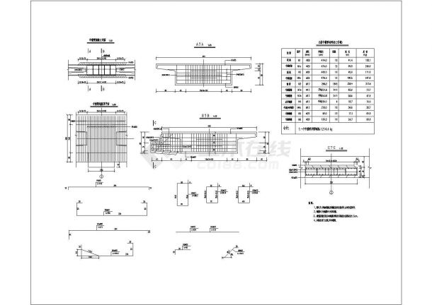 三跨等高度预应力连续箱梁人行天桥设计图（全套）-图二