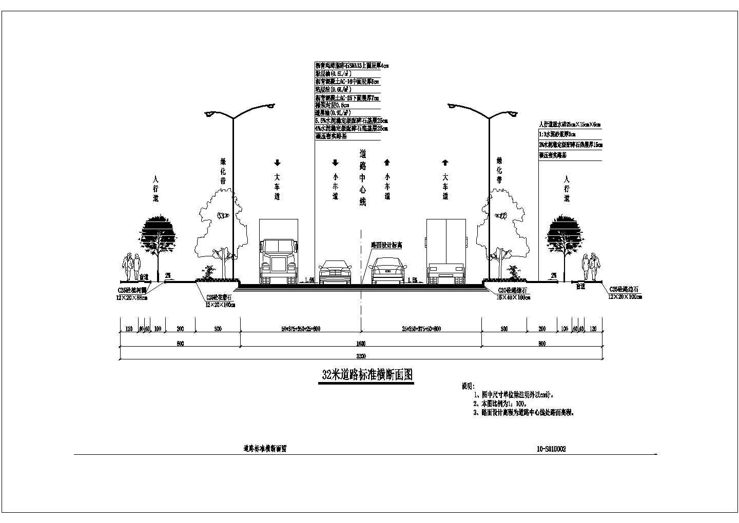 四车道市政道路工程施工图（含雨污水照明护坡）