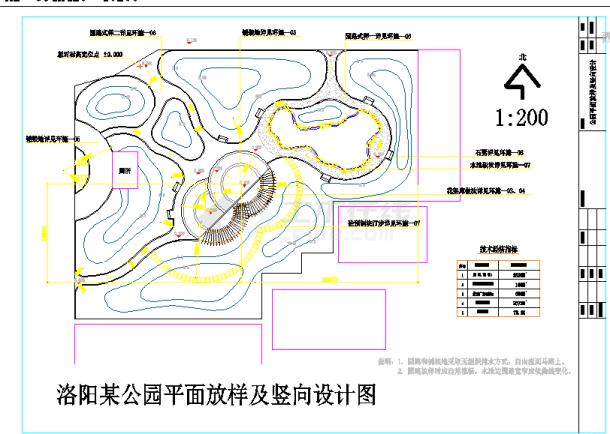 [洛阳]小游园景观设计施工图（全套）-图一