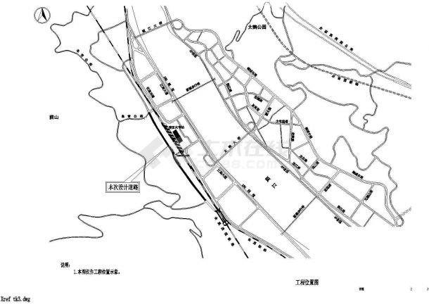 [浙江]标宽12米沥青混凝土路面城市支路工程施工图（含照明管线排水）-图二