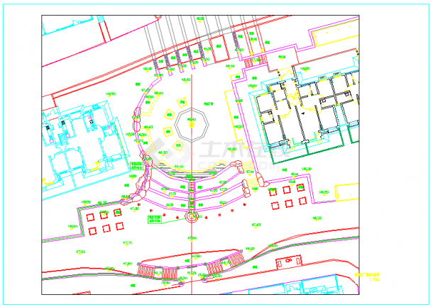 小区运动广场景观设计施工图-图一