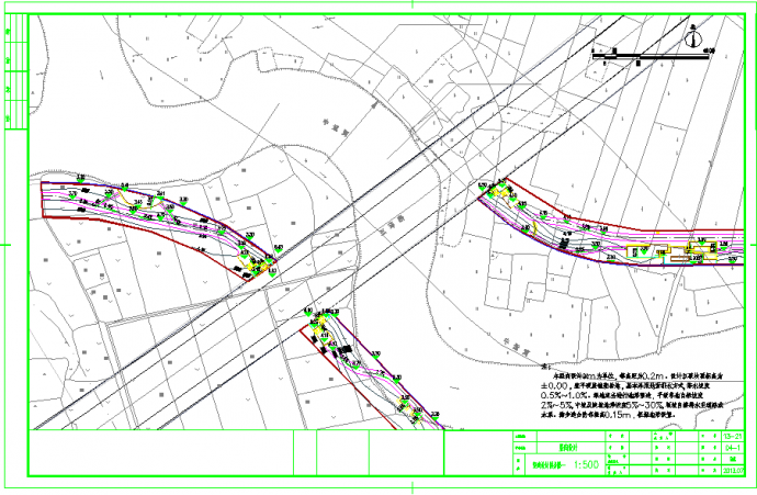 运河景观绿化环境施工场平设计图（95张）_图1