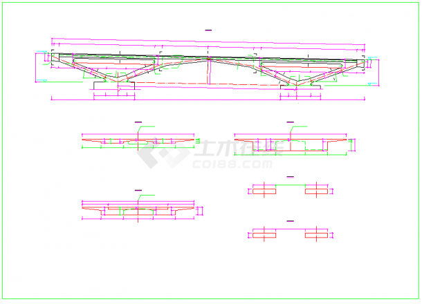 1-24m跨V型桥台刚构拱桥设计图-图二