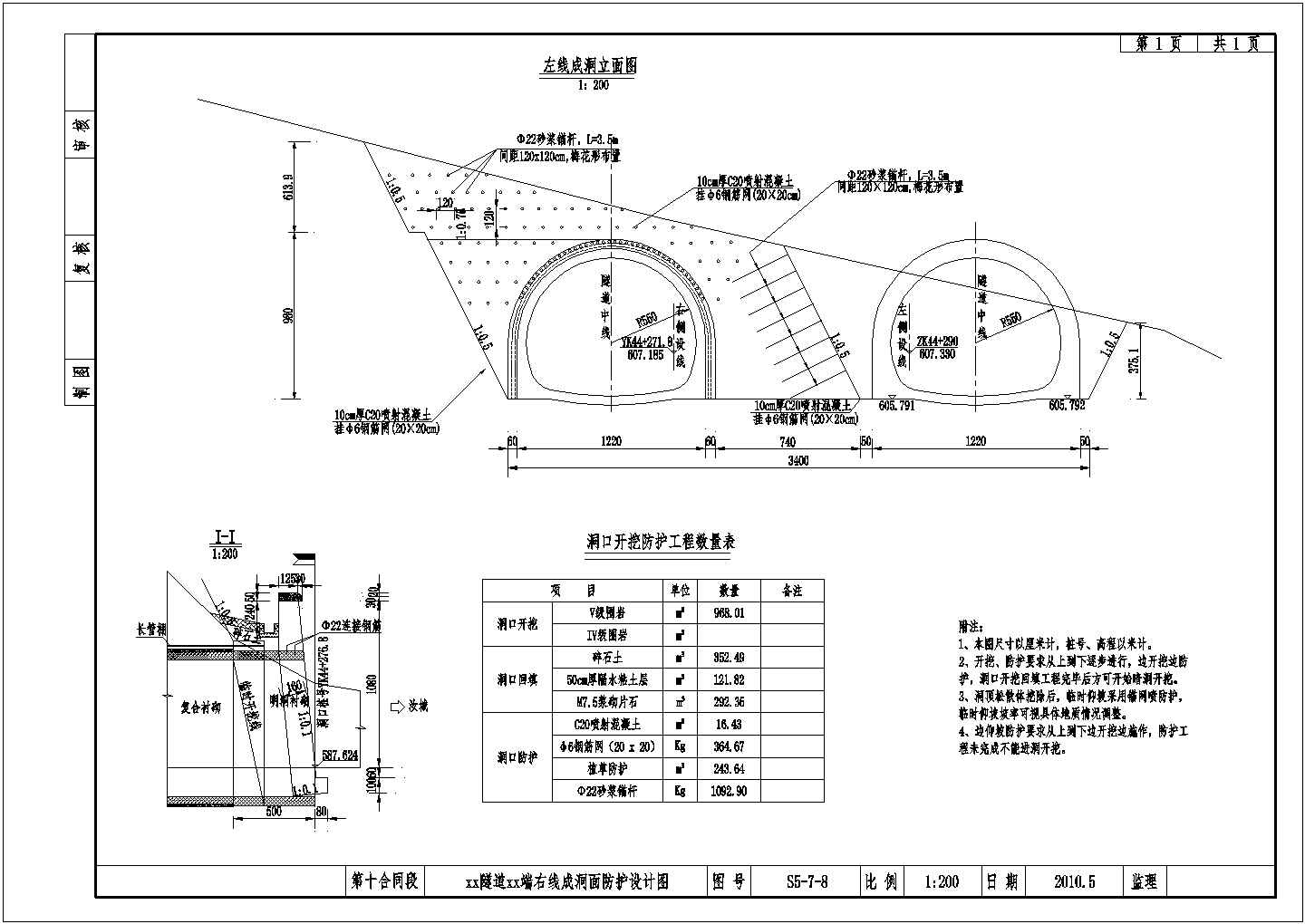 [湖南]高速公路隧道工程施工设计图（全套）
