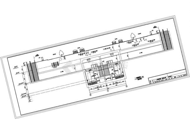 西安市轨道交通二号线一期工程某站总体设计图-图一