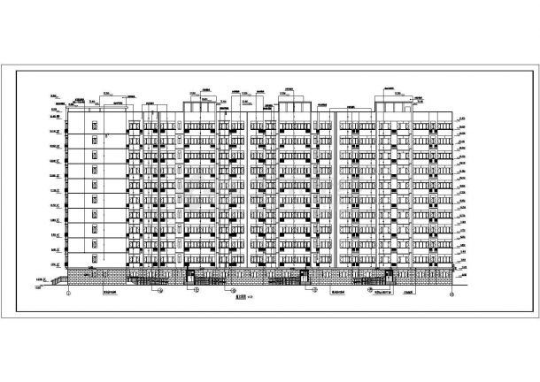 河北省11层框架剪力墙结构住宅楼建筑施工图-图二