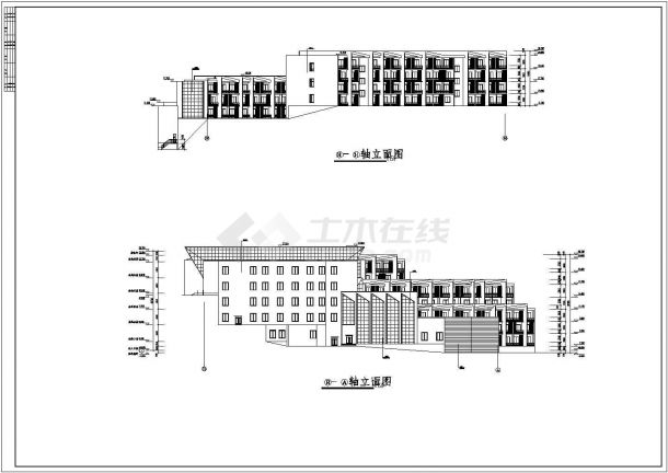 某地六层框架结构酒店建筑施工图纸-图二