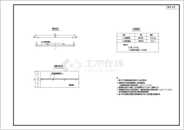 段王煤矿接线某现浇空心板桥设计图-图一