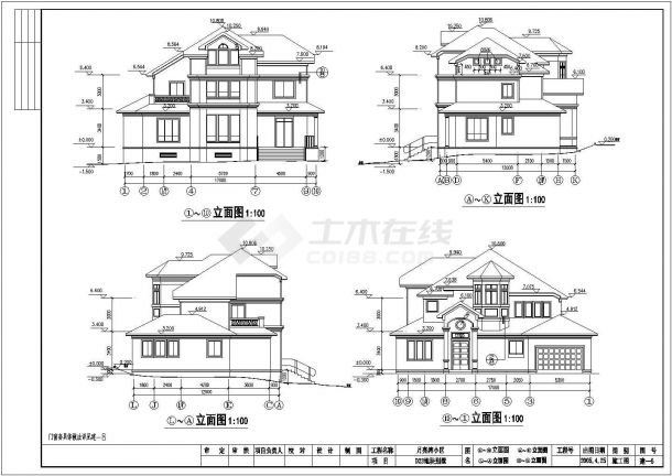 【虹桥】三层独栋别墅建筑施工图，带效果图-图二