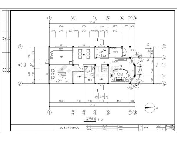 【海南】三层独栋别墅建筑施工图，带效果图-图一