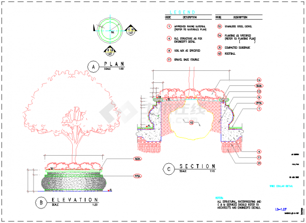 【江苏】某御景园景观居住区施工图设计（包含+CAD93个）-图二