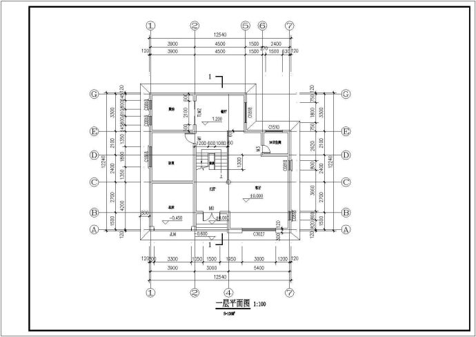 【无锡】三层别墅建筑施工图（带效果图）_图1