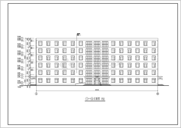 某地6层框架结构科技馆建筑设计方案图-图一