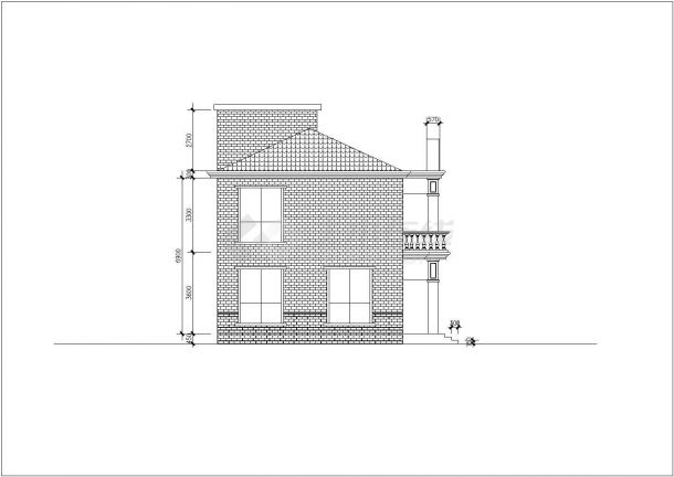 【马山】二层砖混别墅建筑施工图，带效果图-图一