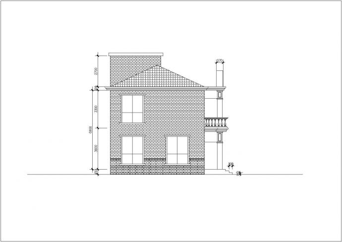 【马山】二层砖混别墅建筑施工图，带效果图_图1