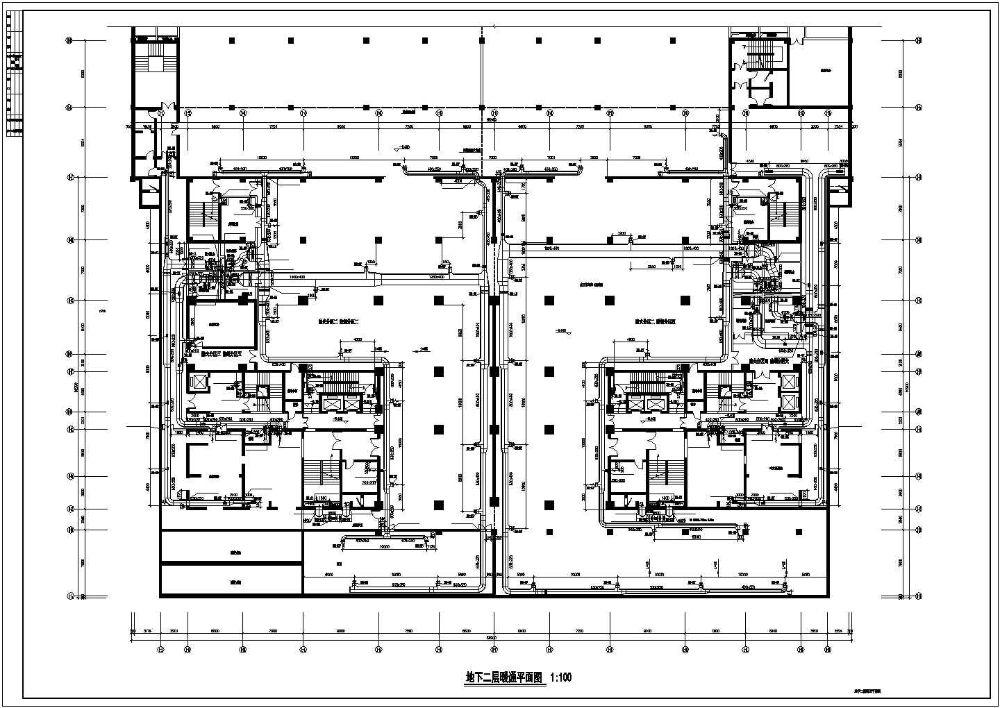 【山东】商住楼数码多联中央空调系统设计施工图(含新风机房)