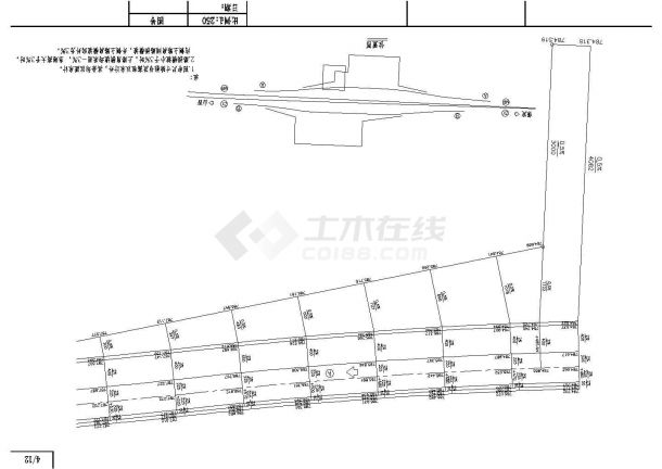 某高速公路山区停车区设计cad图-图一