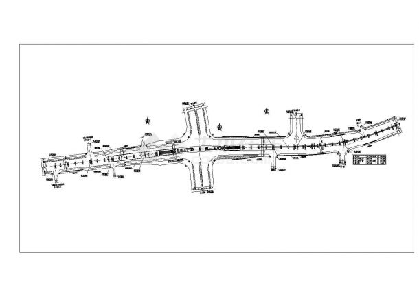 220m多跨径钢箱梁高架桥工程全套施工图（215张路桥排水照明等）-图一