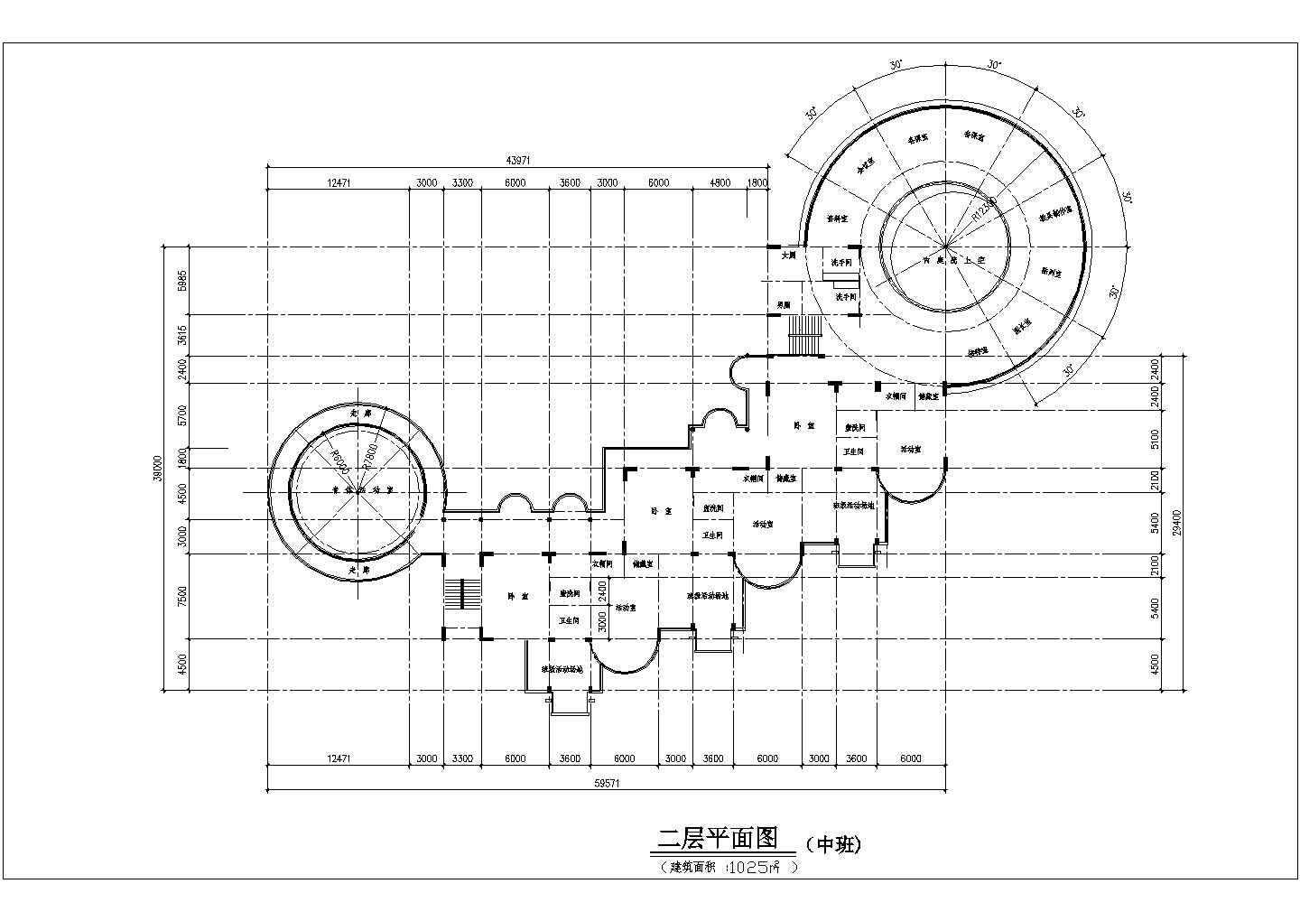 某高档幼儿园设计方案CAD布置图