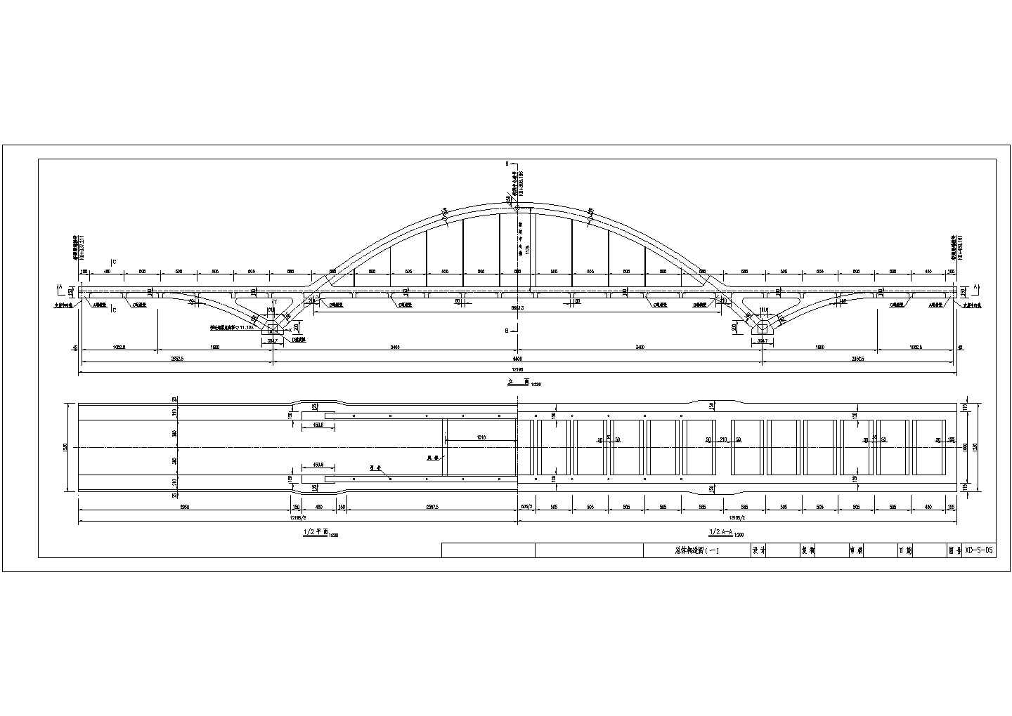 某高架桥(33+68+33m中承式连续梁拱组合桥)施工图设计