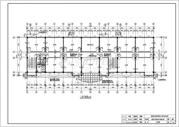 四层框架办公楼毕业设计（含计算书、建筑结构图）-图二