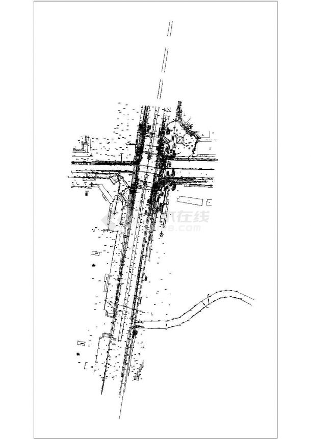 [重庆]12m宽地下人行地下通道工程施工图63张（含电气暖通排水装修）-图二