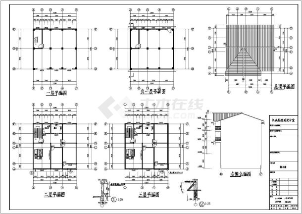 某第三层砖混结构新农村住宅建筑设计方案图纸-图二