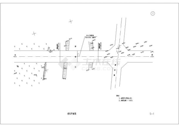 [山东]椭圆形独塔双索面斜拉桥施工图设计86张-图一