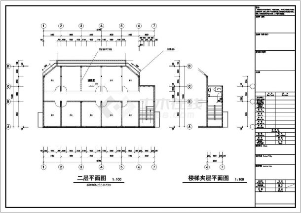 二层框架结构垃圾分拣中心建筑设计图纸（建筑面积505平方米）-图二
