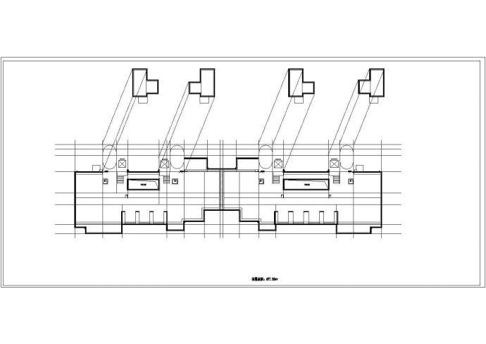 二梯二户高层户型CAD设计图_图1