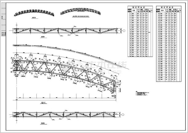 长安汽车带夹层钢结构展厅结构设计施工图-图二