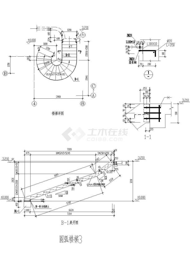 某地市仿古建筑平面布置图-图一