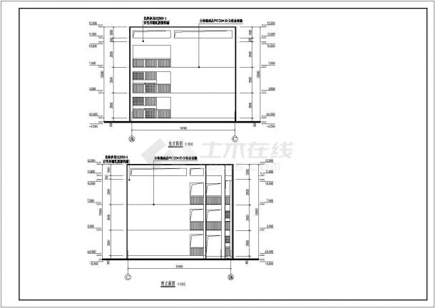 江苏某小学三层框架结构教学楼建筑设计施工图-图二