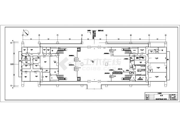 [广东]路中侧式三层高架车站系统图及设备布点图-图一