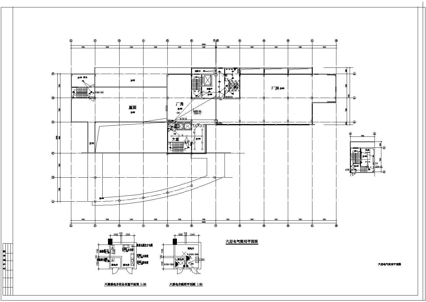 某大型6层工业厂房建筑电气设计图纸