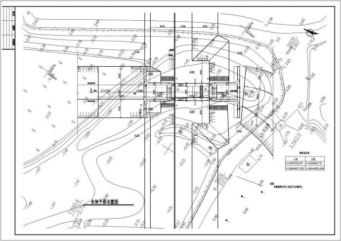钢闸门施工图设计21张CAD（含楼梯启闭机室）_图1